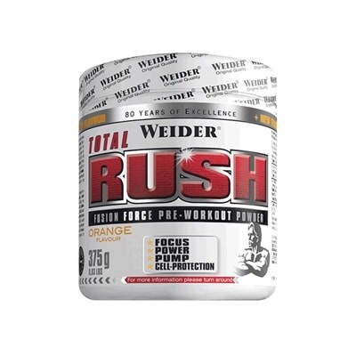 Comprar Pre-Entrenos WEIDER - TOTAL RUSH - 375 GR marca Weider. Precio 32,99 € Comprar Pre-Entrenos WEIDER - TOTAL RUSH - 375 GR marca Weider. Precio 32,99 €