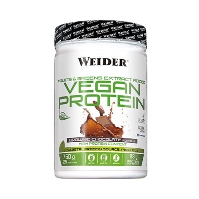 Comprar Proteínas Veganas WEIDER - VEGAN PROTEIN - PROTEINA VEGETAL 750 GR marca Weider. Precio 32,29 €