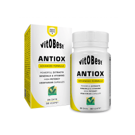 Comprar Vitaminas VITOBEST - ANTIOX FORMULA AVANZADA - 50 CÁPSULAS VEGETALES marca VitOBest. Precio 16,90 €