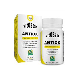 Comprar Vitaminas VITOBEST - ANTIOX FORMULA AVANZADA - 50 CÁPSULAS VEGETALES marca VitOBest. Precio 16,90 €
