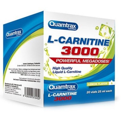 Comprar Reductores Sin Estimulantes QUAMTRAX - L-CARNITINA 3000 20 VIALES X 25 ML marca Quamtrax. Precio 15,90 € Comprar Reductores Sin Estimulantes QUAMTRAX - L-CARNITINA 3000 20 VIALES X 25 ML marca Quamtrax. Precio 15,90 €
