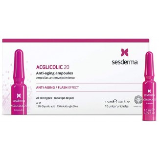 Comprar Ampollas Sesderma. Acglicolic 20 Anti-Edad Efecto Flash 10X1,5Ml Ampollas. 1500 g marca . Precio 22,90 € Comprar Ampollas Sesderma. Acglicolic 20 Anti-Edad Efecto Flash 10X1,5Ml Ampollas. 1500 g marca . Precio 22,90 €