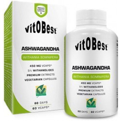 Comprar Vitaminas VITOBEST - ASHWAGANDHA 60CAPS marca VitOBest. Precio 16,90 €