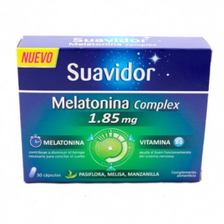 Comprar Insomnio SUAVIDOR MELATONINA COMPLEX 1.85MG 30 COMPRIMIDOS EXP:4/22 marca . Precio 7,50 € Comprar Insomnio SUAVIDOR MELATONINA COMPLEX 1.85MG 30 COMPRIMIDOS EXP:4/22 marca . Precio 7,50 €